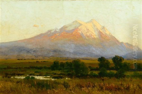 Mt. Sopris Near Glenwood Springs, Colorado, Early Morning, Late Autumn Oil Painting by Charles Partridge Adams