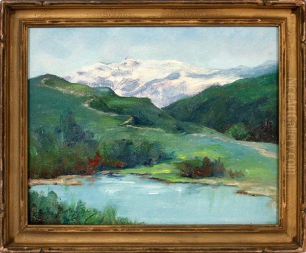 Summer Landscape Oil Painting by Charles Partridge Adams