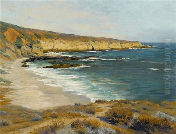 Coastal Scene Oil Painting by Charles Partridge Adams