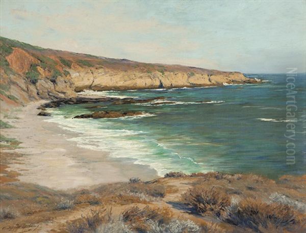 Calm Day Along The California Coast Oil Painting by Charles Partridge Adams