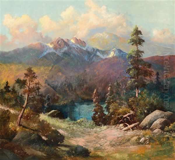 Rocky Mountains Oil Painting by Charles Partridge Adams