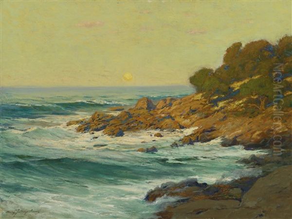 Sunset Light Near Monterey Oil Painting by Charles Partridge Adams