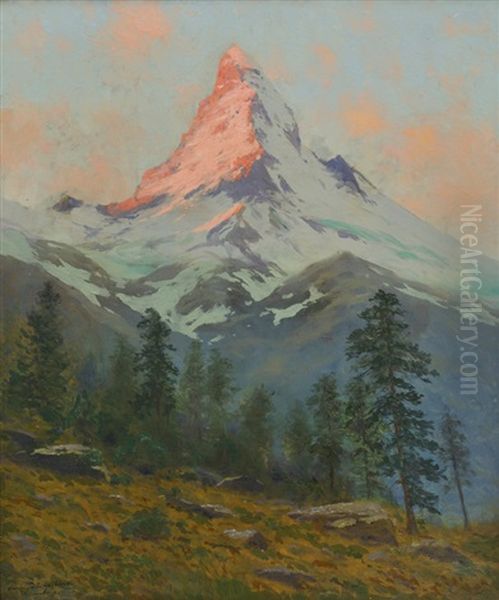 Matterhorn Oil Painting by Charles Partridge Adams