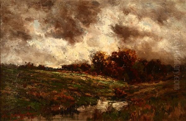 An Angry Sky, Near Denver, Colo Oil Painting by Charles Partridge Adams