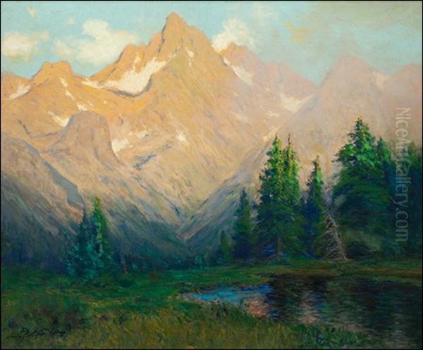 Raweah Peaks, Sequoia Park Oil Painting by Charles Partridge Adams