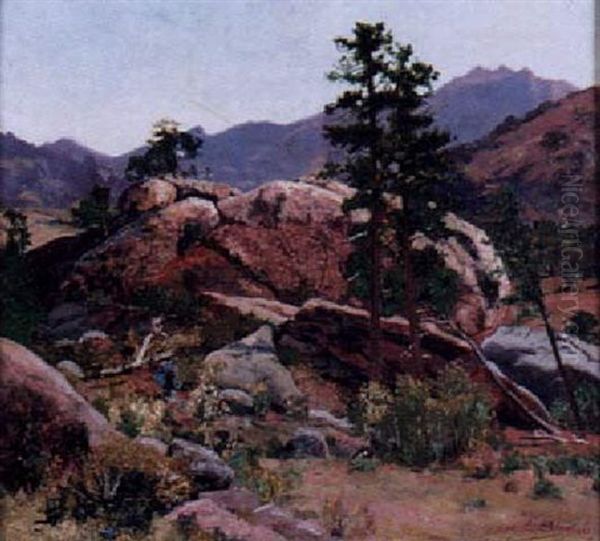 Estes Park Landscape Oil Painting by Charles Partridge Adams