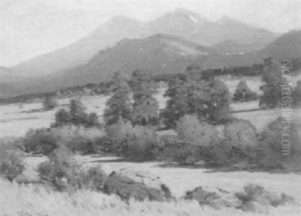 Longs Peak, Estes Park, Co Oil Painting by Charles Partridge Adams