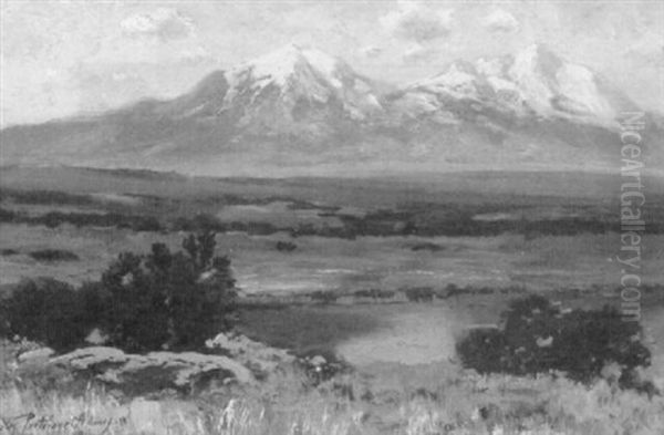 Colorado Peaks Oil Painting by Charles Partridge Adams