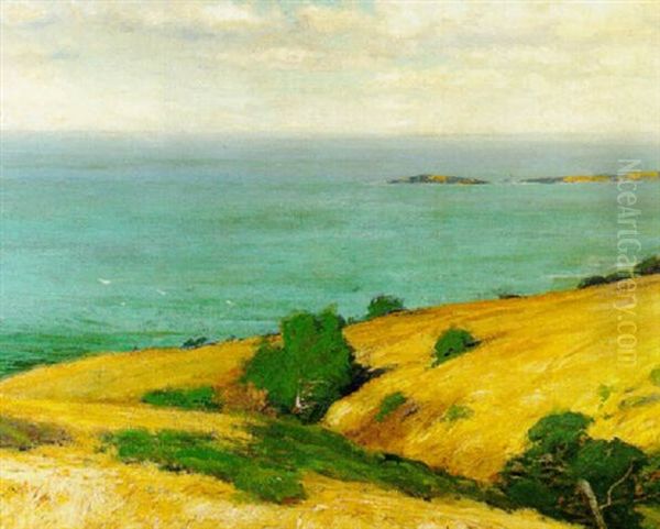 Ocean Shore, Santa Cruz Oil Painting by Charles Partridge Adams