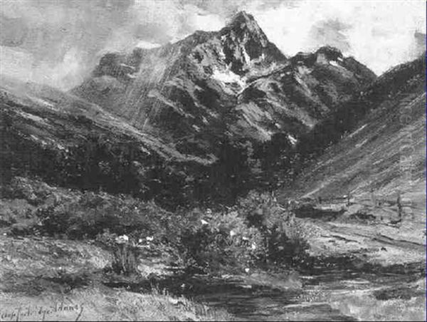 Colorado Mountains Oil Painting by Charles Partridge Adams