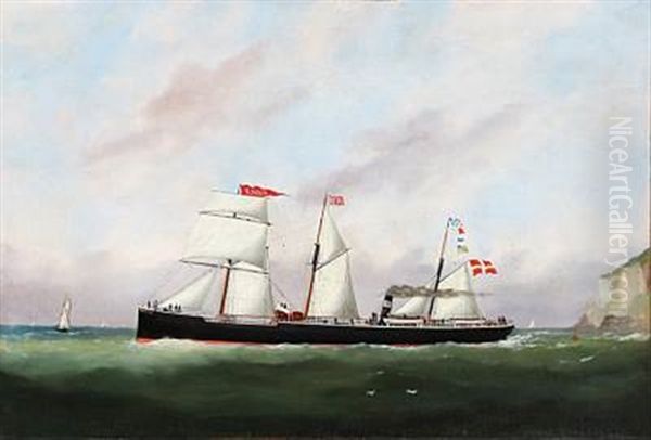 The Steamer Knud Oil Painting by Edward Adams