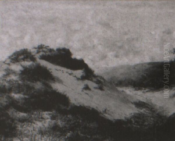 Sand Dunes Near Swansea Oil Painting by Harry William Adams