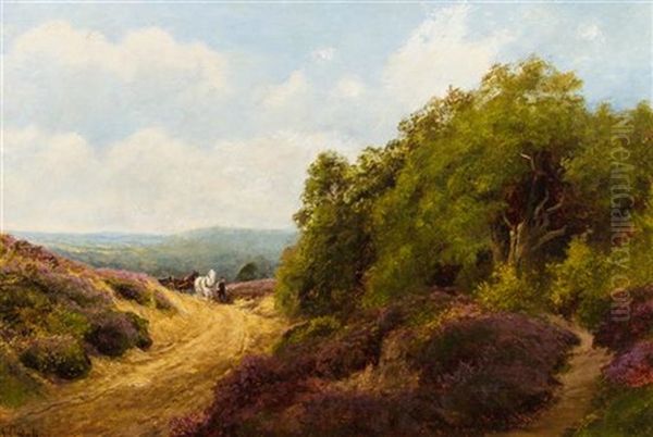 Landscape With Horses Oil Painting by John Clayton Adams