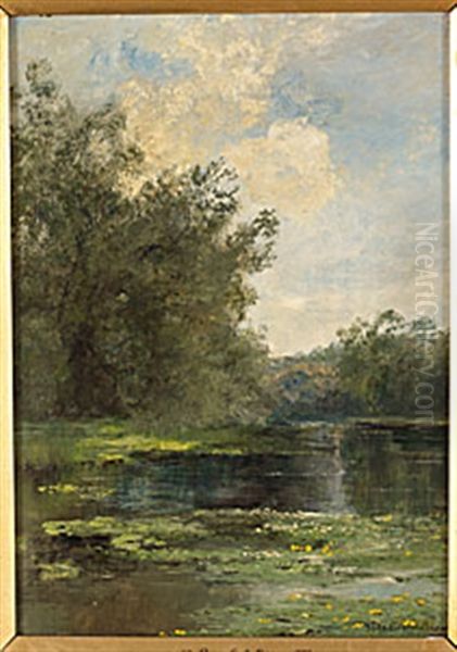 Peaceful River Oil Painting by John Clayton Adams