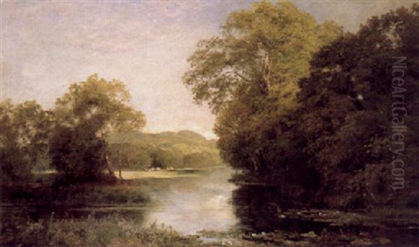 River Landscape Oil Painting by John Clayton Adams