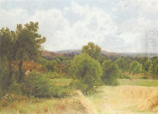 Ewhurst Hill, Near Guildford Oil Painting by John Clayton Adams