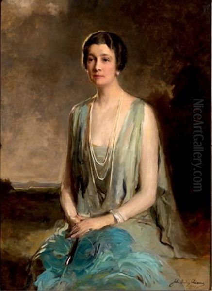 Portrait De Madame George W. Steale Oil Painting by John Quincy Adams