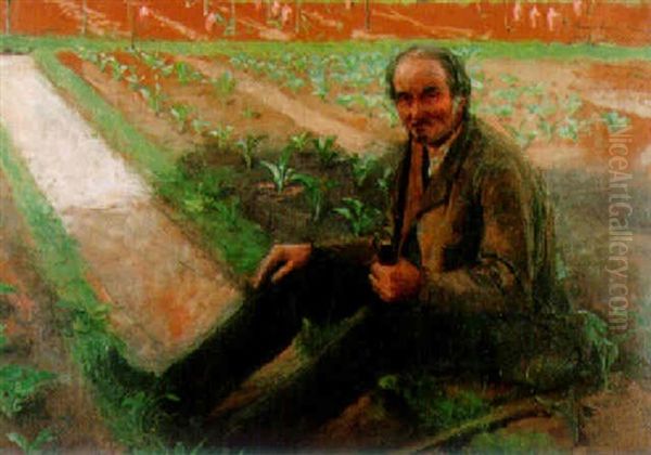 In The Vegetable Garden Oil Painting by John Quincy Adams