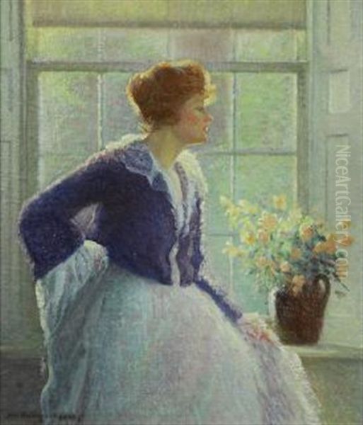 Lady By A Window by Woodhull Adams