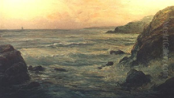 Dawn Over The Shore Oil Painting by Alfred Addy