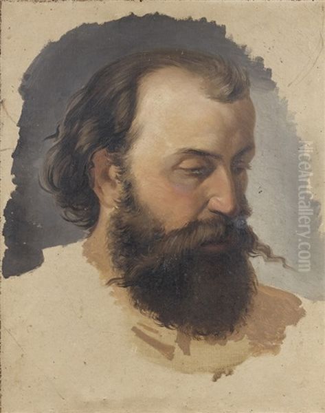 Portrait De Luigi Macciono Oil Painting by Luigi Ademollo