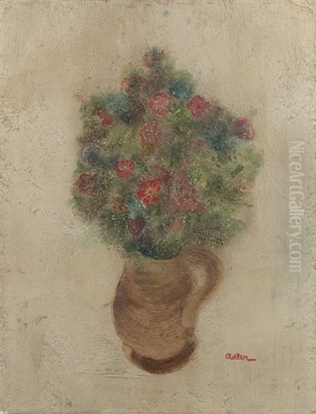 Vase De Fleurs Oil Painting by Jankel Adler