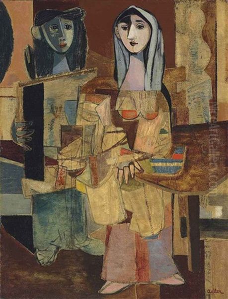 The Baal Shem Tov's Daughter Oil Painting by Jankel Adler