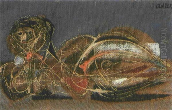 Reclining Figure Oil Painting by Jankel Adler