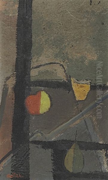 Still Life With Pear Oil Painting by Jankel Adler