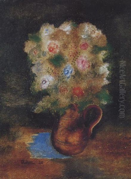 Bouquet De Fleurs Oil Painting by Jankel Adler