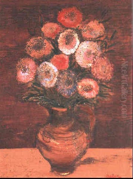 Blumen In Einer Vase Oil Painting by Jankel Adler