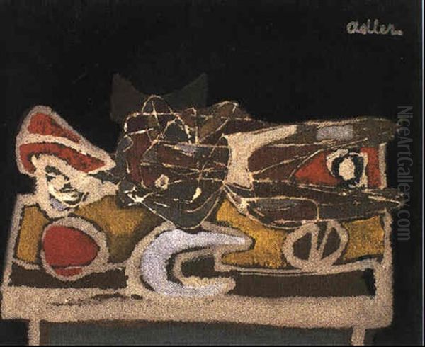 Still-life [med: Laid Down On Panel Oil Painting by Jankel Adler