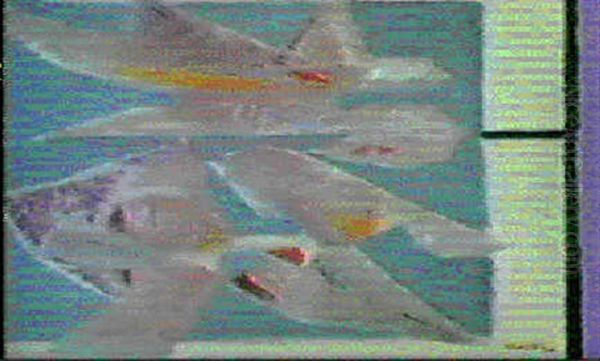 Bird Forms Oil Painting by Jankel Adler