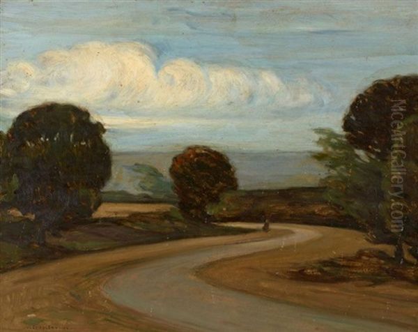 Chemin Dans Un Paysage Oil Painting by Jules Adler