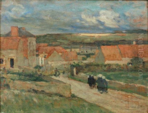 Sur Le Chemin Du Village Oil Painting by Jules Adler