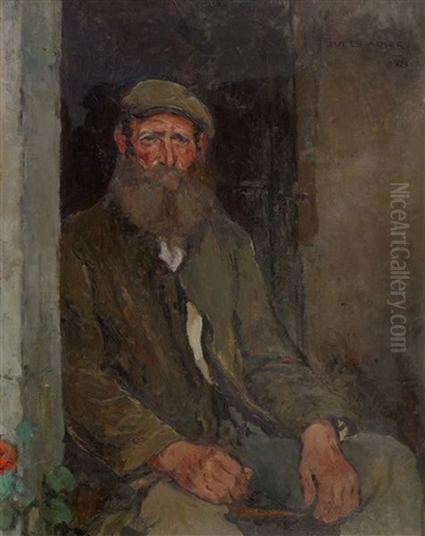 Portrait D'homme Barbu Oil Painting by Jules Adler