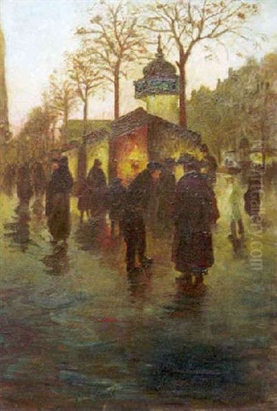 Les Brocanteurs, Boulevard Richard Lenoir Oil Painting by Jules Adler