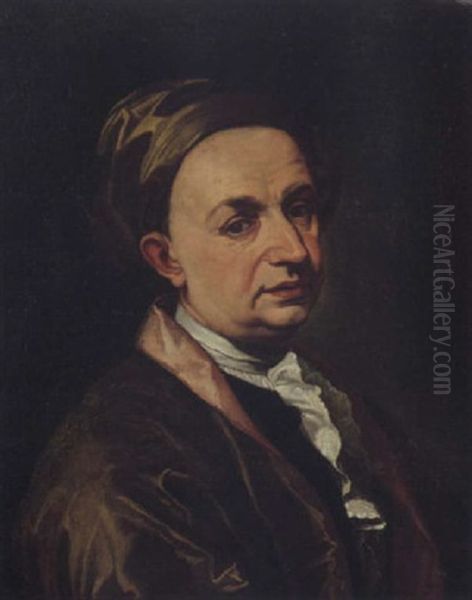 Ritratto Di Gentiluomo Con Turbante Oil Painting by Salomone Adler