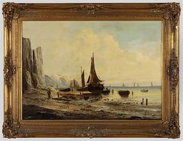 Strandhafen Oil Painting by Karl Adloff