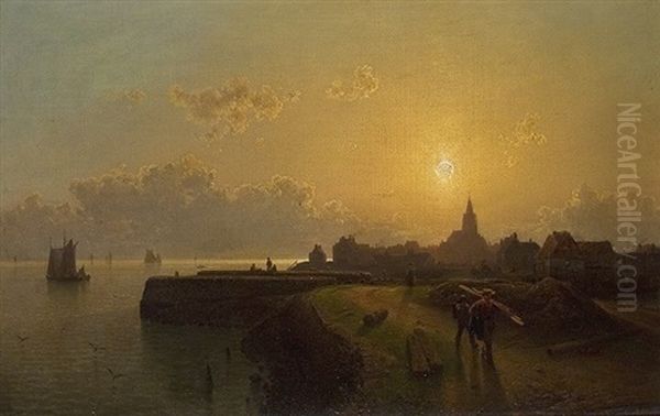 Evening Mood Over Town by Karl Adloff