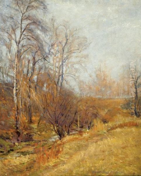 Landscape With Trees Oil Painting by Albert Jean Adolphe