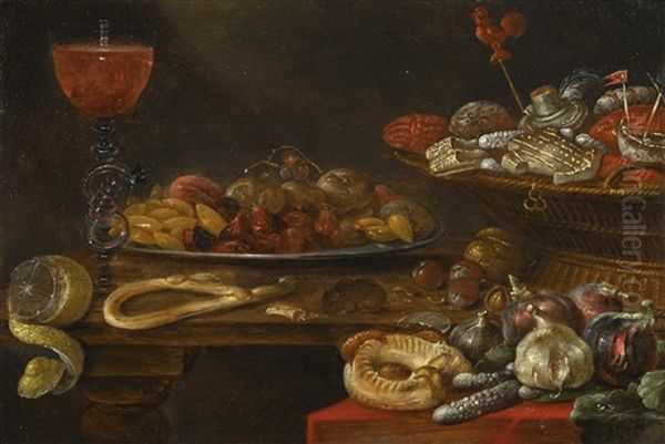 Still Life With Sweetmeats Oil Painting by Alexander Adriaenssen the Elder