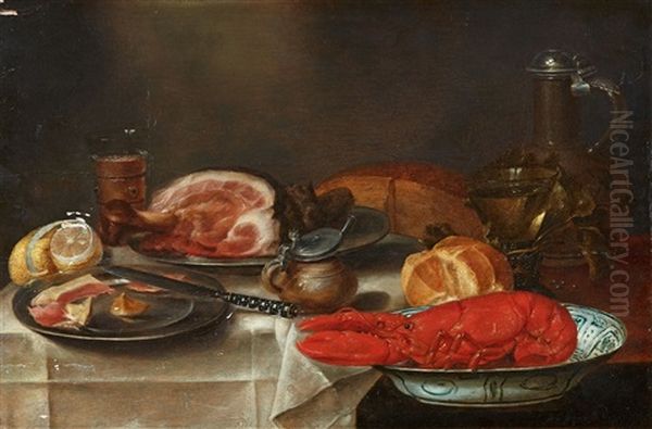 Still Life With Lobster Oil Painting by Alexander Adriaenssen the Elder