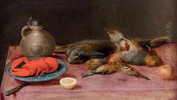 Nature Morte Au Homard Et Oiseaux Oil Painting by Alexander Adriaenssen the Elder