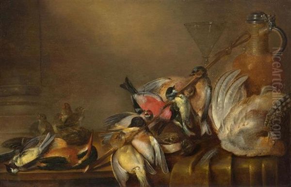 Hunting Still Life With Birds Oil Painting by Alexander Adriaenssen the Elder