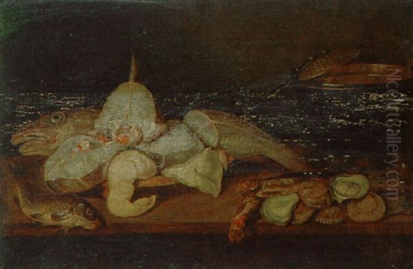 Stilleben Von Fischen Und Austern Oil Painting by Alexander Adriaenssen the Elder