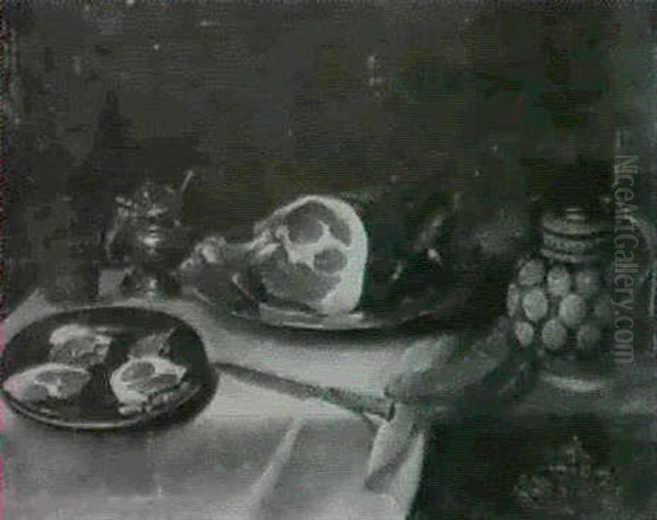 Nature Morte Au Jambon Oil Painting by Alexander Adriaenssen the Elder