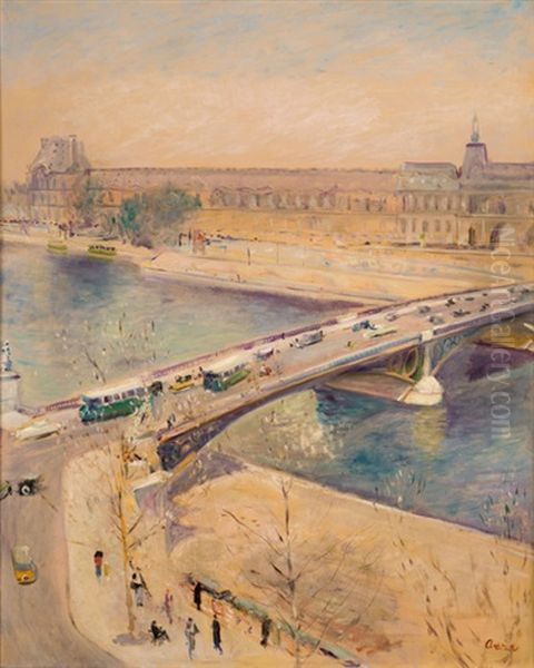 Pont Carroussel Oil Painting by Lucien Adrion