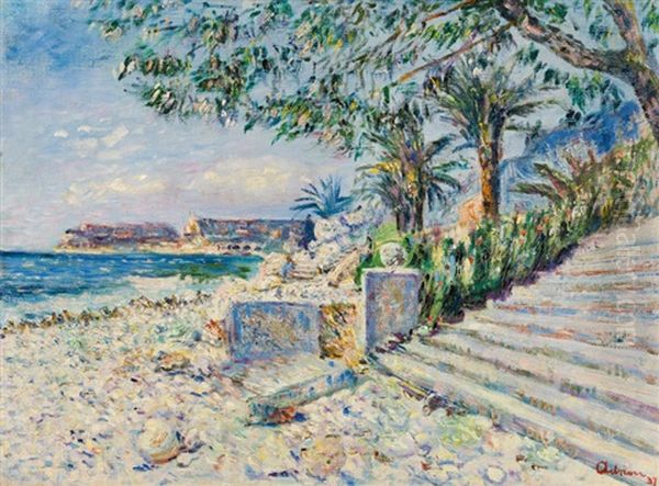 An Der Cote D'azur Oil Painting by Lucien Adrion