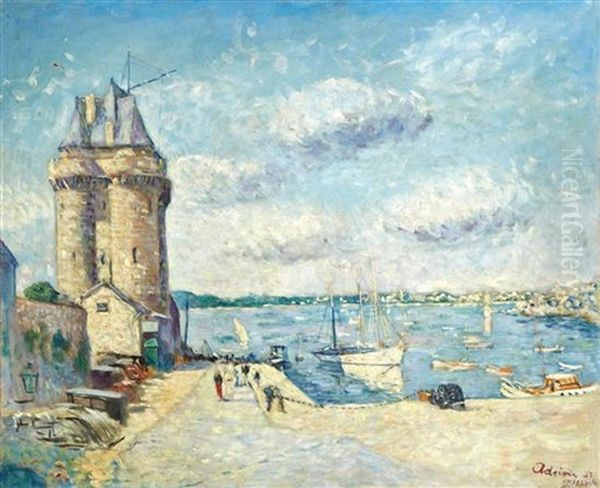 La Tour Solidor Oil Painting by Lucien Adrion